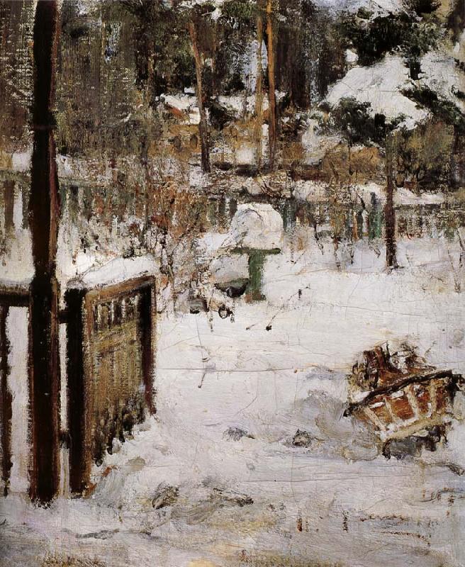 The scene of winter, Nikolay Fechin